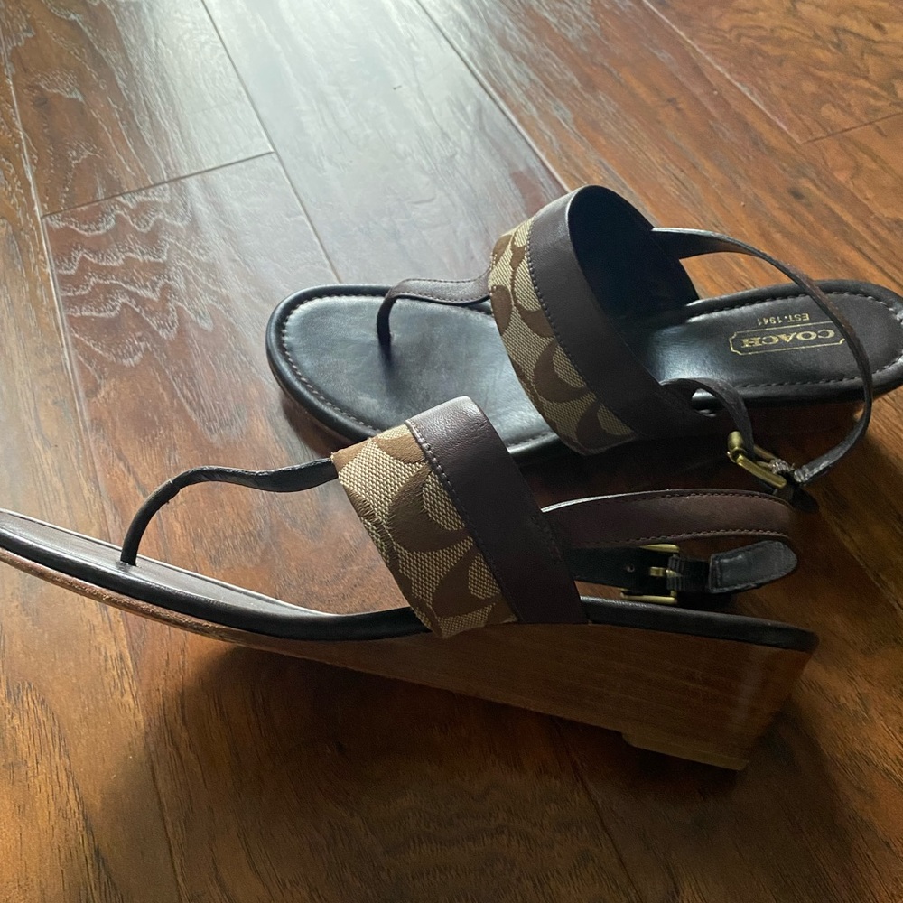Super cute COACH sandals!  Used but great condition, cleaning closet